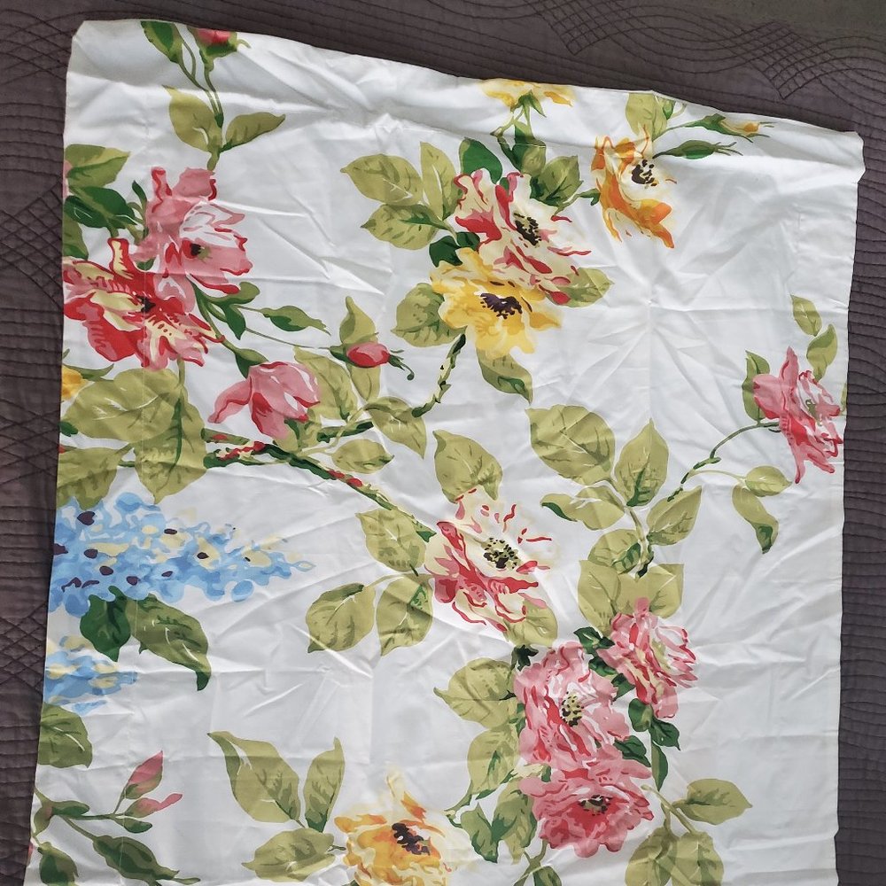 Pottery Barn Cream Peony Flower Standard Sham - Picture 1 of 2
